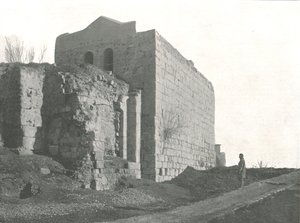 1895年，奥斯曼帝国大马士革，圣保罗在篮子里掉下来的塔。