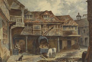 The Tabard Inn，Southwark（chromolitho）