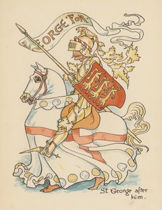 沃尔特-克莱恩为《莱昂内尔传奇》绘制的插图（彩色石版画） 作者 沃尔特（后）起重机