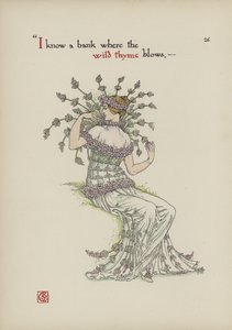 莎士比亚花园的鲜花 作者 沃尔特克兰