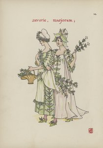 莎士比亚花园的鲜花 作者 沃尔特克兰