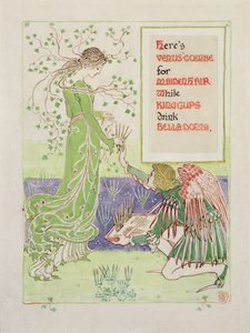 这是维纳斯的Combe for Maidenhair，1899年（铅笔和纸上写的） 作者 沃尔特克兰