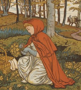 Red Riding Hood (colour litho) 作者 沃尔特克兰