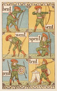 以字母 T 结尾的押韵单词 A boy with a bow and arrow.黄金入门书 作者 沃尔特克兰