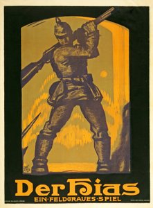 海报广告播放The Hias，Heinrich Gilardone的田野灰色游戏，1917年出版