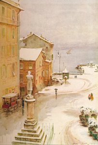 马格尼塔广场（S. Margherita），c1910，1912年 作者 沃尔特·弗雷德里克·屋顶·廷代尔