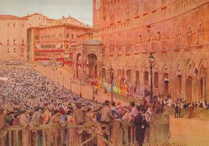 锡耶纳的派力奥（c1900）1913 作者 沃尔特·弗雷德里克·屋顶·廷代尔