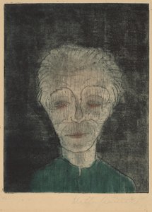 疲惫的男人自画像，1923年。