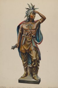 雪茄店印第安人，约1938年。 作者 沃尔特·霍赫斯特拉瑟