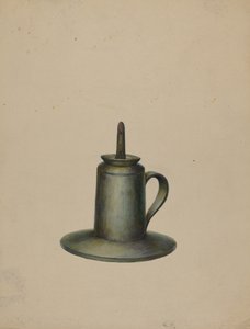 锡镴油灯，约1938年。