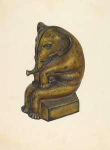 玩具银行。大象，约1939年。 作者 沃尔特·霍赫斯特拉瑟