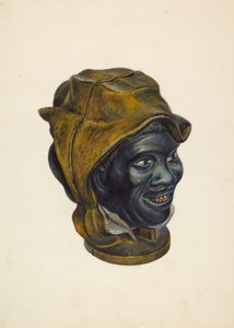 玩具银行。黑人男孩的头，约1939年。 作者 沃尔特·霍赫斯特拉瑟