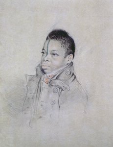 肖像研究，c。 1840年（铅笔和粉笔在纸上）