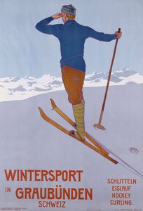 格劳宾登州的冬季运动，1906年 作者 沃尔特·科赫