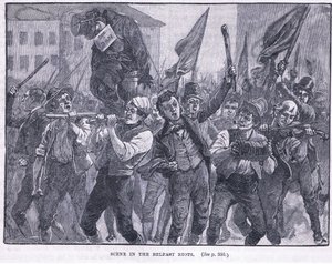 公元1864年贝尔法斯特骚乱的场景 作者 沃尔特·佩吉特