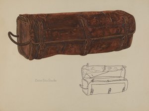 皮革邮袋，约1938年。