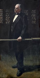 约 1892-93 年，查尔斯-布拉德劳在下议院的律师事务所（布面油画） 作者 沃尔特·理查德·西克特