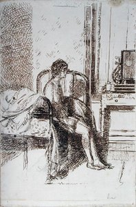合唱团的女士（纸上水墨画） 作者 沃尔特·理查德·西克特