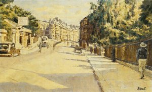巴斯街（London Street），望向沃尔科特（Walcot），约1939年 作者 沃尔特·理查德·西克特