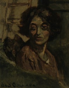 女人的画像-Therese Lessore，约1927年 作者 沃尔特·理查德·西克特