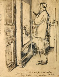 新领带》，约1922年（纸上笔墨和水墨）。 作者 沃尔特·理查德·西克特