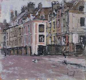 迪耶普（Dieppe）旧商场；迪耶普（Dieppe），老拱廊，约1898-1900年 作者 沃尔特·理查德·西克特