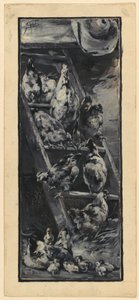 公鸡和小鸡 作者 沃尔特·斯劳（Walter Shirlaw）