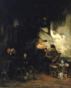 旅店，德国，约1873年。 作者 沃尔特·斯劳（Walter Shirlaw）