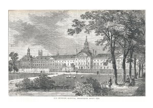 老伯利姆医院。穆尔菲尔德（Moorfields）约1750年，1878年