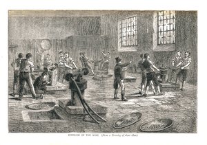 1878年左右的绘画中的薄荷内部
