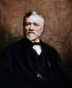 安德鲁-卡内基（1835-1919）的肖像，英国出生的美国企业家和慈善家，由沃尔特-威廉-欧利斯（1848-1924）绘画。