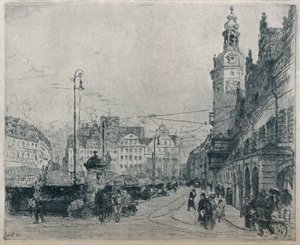 莱比锡市场广场（c1913） 作者 沃尔特·泽辛