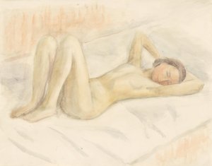 躺着的女性裸体 作者 瓦尔特·加梅里斯