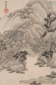 各种古代大师风格的山水画：范宽山水画（990 年 作者 王健