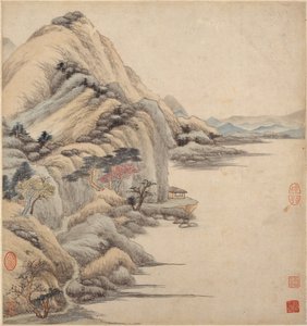 17世纪古代大师风格的风景。