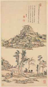 倪瓒色彩风格的山水画