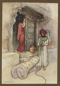 图版 9："然后他们踏上旅程"，选自《孟加拉民间故事》...附沃维克-戈布尔绘制的 32 幅彩色插图。(豪华版） 作者 沃里克·戈布尔