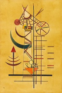 弯曲的尖端，1927年。 作者 瓦西里·康定斯基