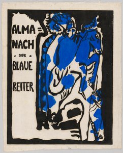 为年鉴 "Der Blaue Reiter "所作的木刻 作者 瓦西里·康定斯基