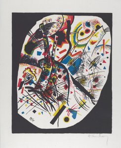 Kleine Welten III（小世界III），1922年（红色，蓝色，黄色和黑色的石版画） 作者 瓦西里·康定斯基