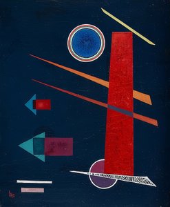 强大的红色.1928年 作者 瓦西里·康定斯基