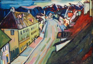 默瑙-上市场街； Marnau-Obermarkt 作者 瓦西里·康定斯基