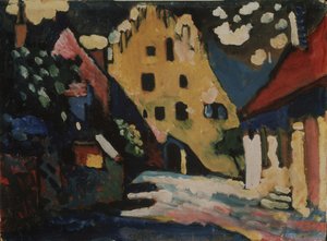 Murnau。城堡院子，1908年 作者 瓦西里·康定斯基