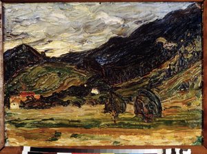 瓦西里-康定斯基（或瓦西里-康定斯基或康定斯基）的 "风景 "画。 作者 瓦西里·康定斯基