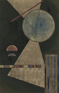 ""Point de rendez vous"" (Meeting point) Aquarelle et gouache de Vassily Kandinsky (ou Wassily Kandinski ou Kandinskij 作者 瓦西里·康定斯基
