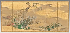四季花木（左屏）