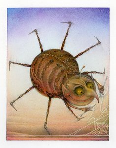 旋转的蜘蛛》，2003 年（艺术板上的混合媒介）