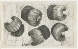 五个视图中的一个Muff，1645-1646 作者 瓦茨劳斯·霍拉尔