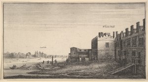 兰贝斯宫看法从河的白厅台阶的，1625-77。 作者 瓦茨劳斯·霍拉尔