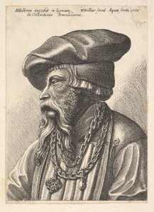 有链项链的有胡子的人，1647年。 作者 瓦茨劳斯·霍拉尔